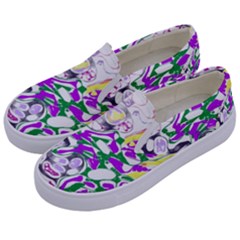 Sketchlines01 Kids  Canvas Slip Ons