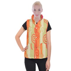 Ring Kringel Background Abstract Red Women s Button Up Vest by Mariart