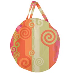 Ring Kringel Background Abstract Red Giant Round Zipper Tote