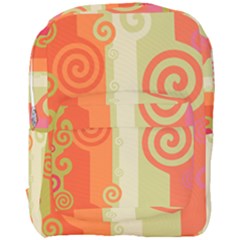 Ring Kringel Background Abstract Red Full Print Backpack