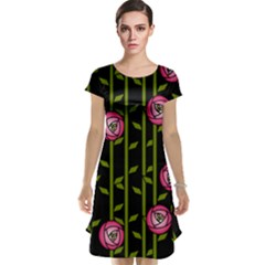 Abstract Rose Garden Cap Sleeve Nightdress