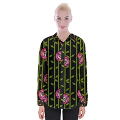 Abstract Rose Garden Womens Long Sleeve Shirt