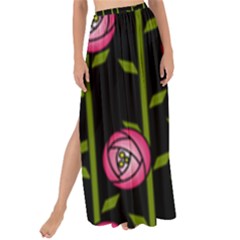 Abstract Rose Garden Maxi Chiffon Tie-up Sarong