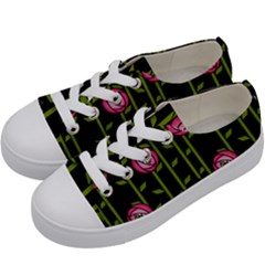 Abstract Rose Garden Kids  Low Top Canvas Sneakers