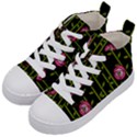 Abstract Rose Garden Kids  Mid-Top Canvas Sneakers View2