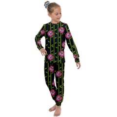 Abstract Rose Garden Kids  Long Sleeve Set 