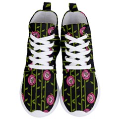 Abstract Rose Garden Women s Lightweight High Top Sneakers