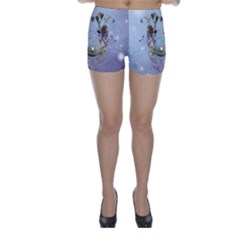 Easter Egg With Flowers Skinny Shorts by FantasyWorld7