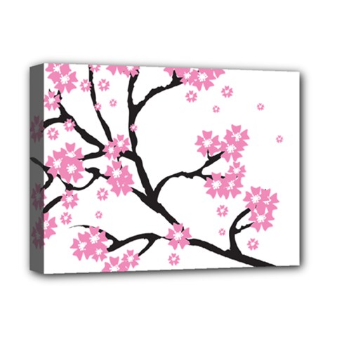 Blossoms Branch Cherry Floral Deluxe Canvas 16  X 12  (stretched)  by Pakrebo