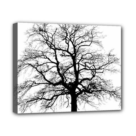 Tree Silhouette Winter Plant Canvas 10  x 8  (Stretched)