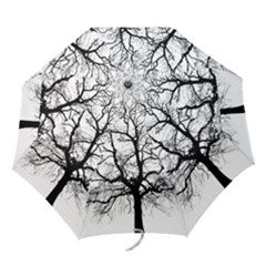 Tree Silhouette Winter Plant Folding Umbrellas