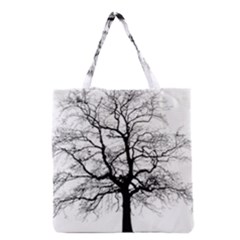 Tree Silhouette Winter Plant Grocery Tote Bag