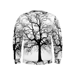 Tree Silhouette Winter Plant Kids  Sweatshirt