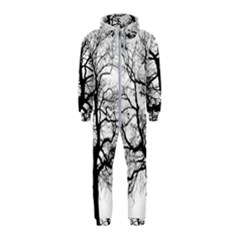 Tree Silhouette Winter Plant Hooded Jumpsuit (Kids)