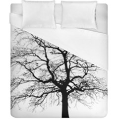 Tree Silhouette Winter Plant Duvet Cover (California King Size)