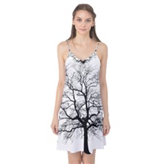 Tree Silhouette Winter Plant Camis Nightgown