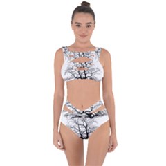 Tree Silhouette Winter Plant Bandaged Up Bikini Set 