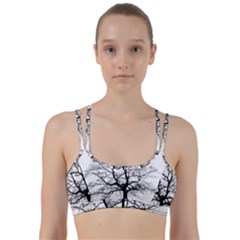 Tree Silhouette Winter Plant Line Them Up Sports Bra