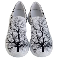 Tree Silhouette Winter Plant Women s Lightweight Slip Ons