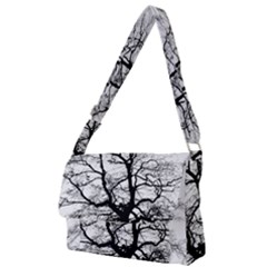 Tree Silhouette Winter Plant Full Print Messenger Bag