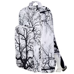 Tree Silhouette Winter Plant Double Compartment Backpack
