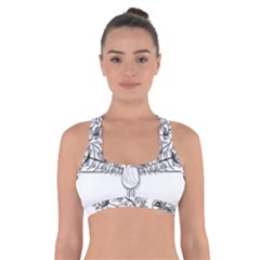 Peacock Plumage Display Bird Cross Back Sports Bra by Pakrebo