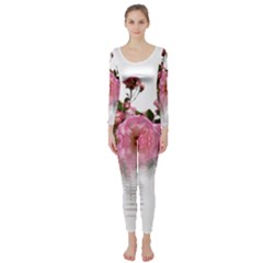 Roses Flowers Nature Flower Long Sleeve Catsuit