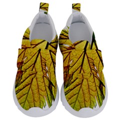 Leaf Grape Vine Sunlight Garden Kids  Velcro No Lace Shoes by Pakrebo