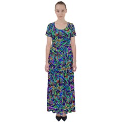 Ml 149 High Waist Short Sleeve Maxi Dress by ArtworkByPatrick