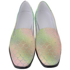 Pastel Mermaid Sparkles Women s Classic Loafer Heels by retrotoomoderndesigns