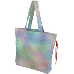 Pastel Mermaid Sparkles Drawstring Tote Bag by retrotoomoderndesigns