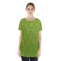 Oak Tree Nature Ongoing Pattern Skirt Hem Sports Top by Mariart