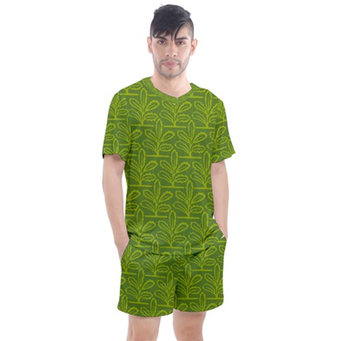 Oak Tree Nature Ongoing Pattern Men s Mesh Tee And Shorts Set by Mariart