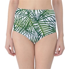 Fancy Tropical Pattern Classic High-Waist Bikini Bottoms