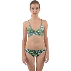 Fancy Tropical Pattern Wrap Around Bikini Set