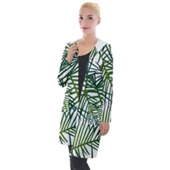 Fancy Tropical Pattern Hooded Pocket Cardigan