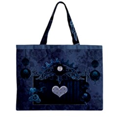 Elegant Heart With Steampunk Elements Zipper Mini Tote Bag by FantasyWorld7