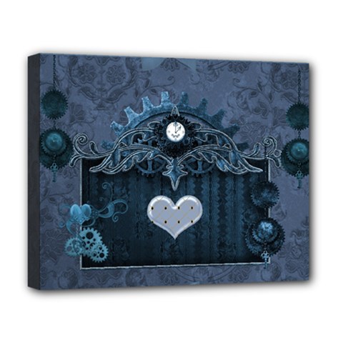 Elegant Heart With Steampunk Elements Deluxe Canvas 20  X 16  (stretched) by FantasyWorld7