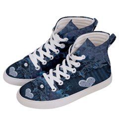 Elegant Heart With Steampunk Elements Women s Hi-top Skate Sneakers by FantasyWorld7