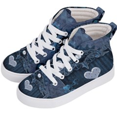 Elegant Heart With Steampunk Elements Kids  Hi-top Skate Sneakers by FantasyWorld7