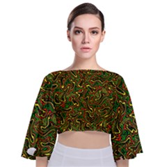 Ml 153 Tie Back Butterfly Sleeve Chiffon Top by ArtworkByPatrick