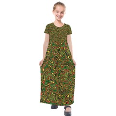 Ml 153 Kids  Short Sleeve Maxi Dress by ArtworkByPatrick