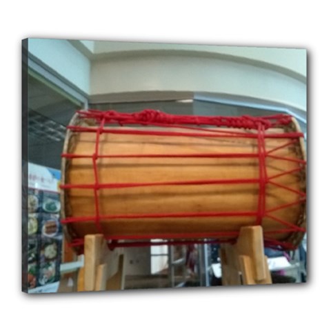 Taiko Drum Canvas 24  X 20  (stretched)