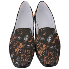 Fractal Vintage Grunge Print Design Women s Classic Loafer Heels by dflcprintsclothing