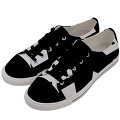 Black And White Geometric Design Men s Low Top Canvas Sneakers by yoursparklingshop