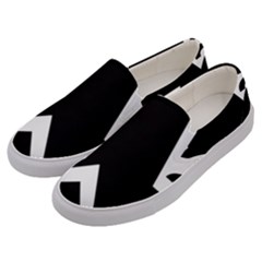 Black And White Geometric Design Men s Canvas Slip Ons by yoursparklingshop