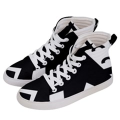 Black And White Geometric Design Men s Hi-top Skate Sneakers by yoursparklingshop