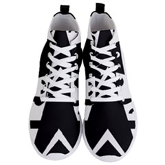 Black And White Geometric Design Men s Lightweight High Top Sneakers