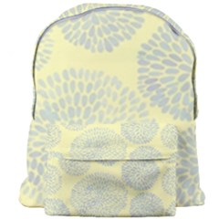 Spring Dahlia Print - Pale Yellow & Light Blue Giant Full Print Backpack by WensdaiAmbrose