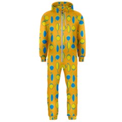 Lemons Ongoing Pattern Texture Hooded Jumpsuit (men)  by Mariart
